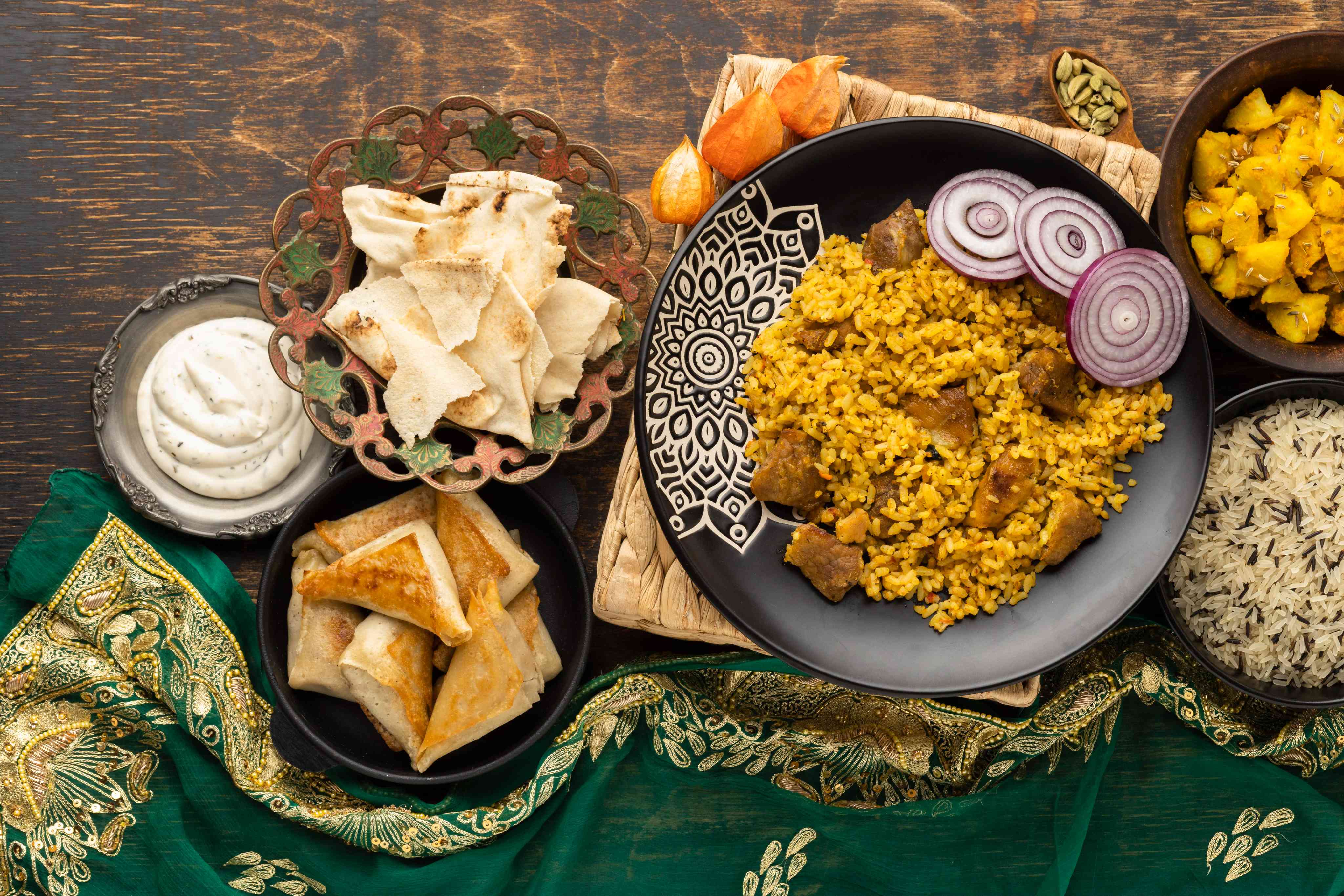 Traditional Indian Pure Vegetarian Meal